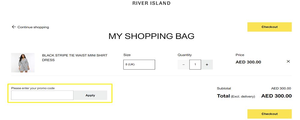 River Island How to get discount code
